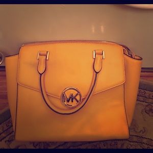 Michael Kors mustard handbag